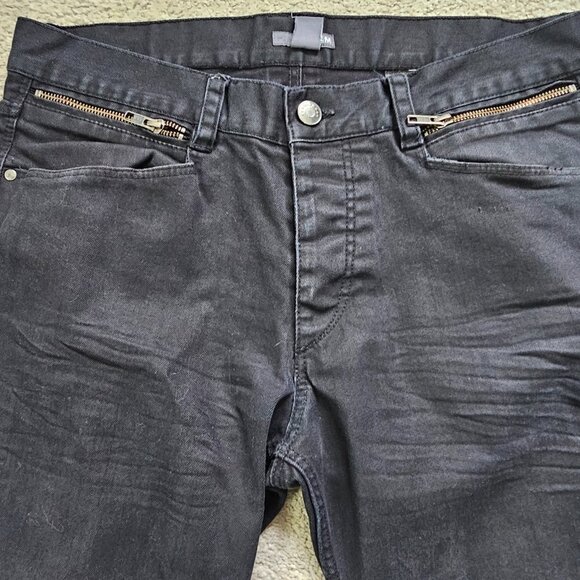 H&M Women's Black Wide Leg Jeans, Size 32 - Picture 3 of 11